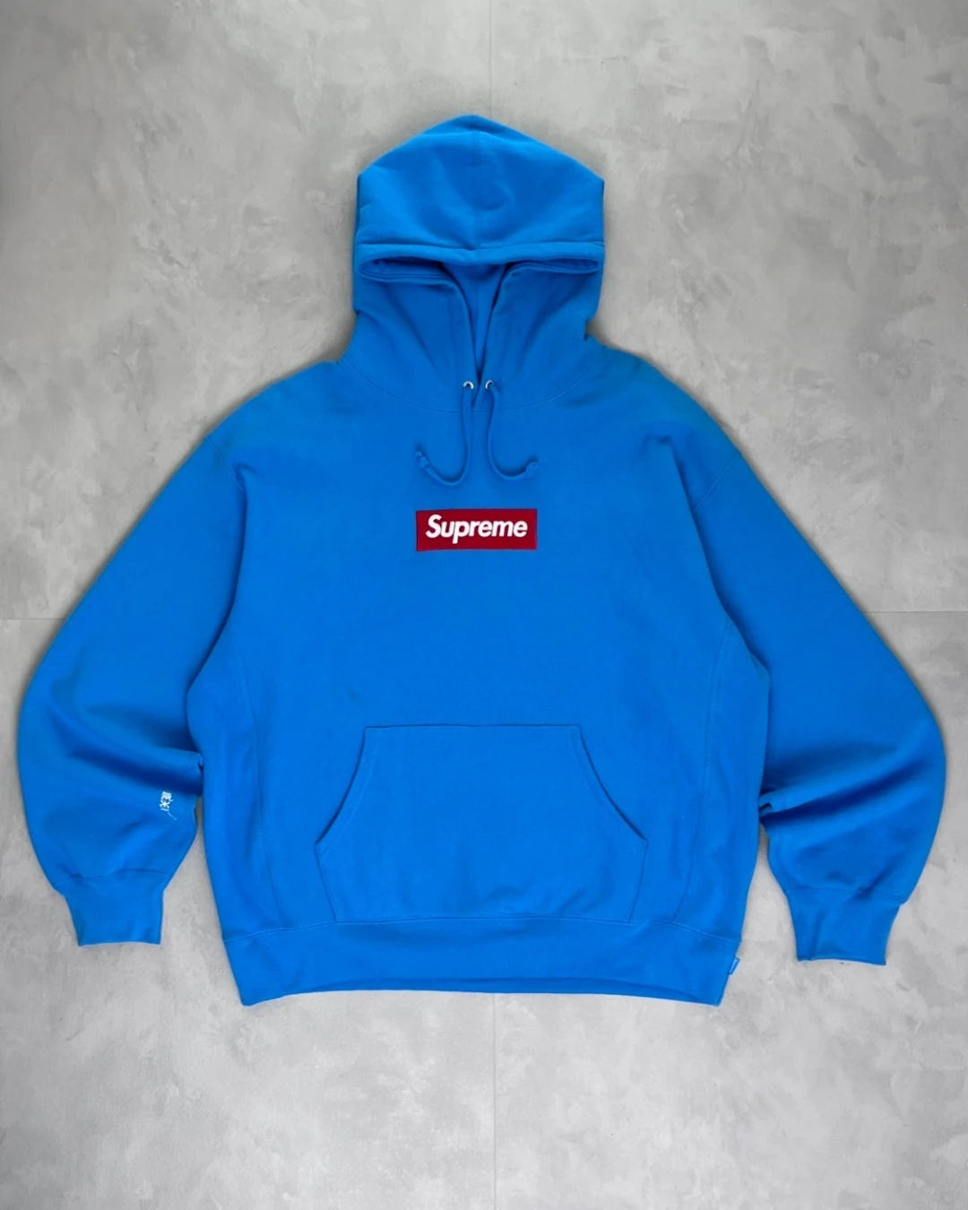Supreme Box Logo Hoodie blue - L
