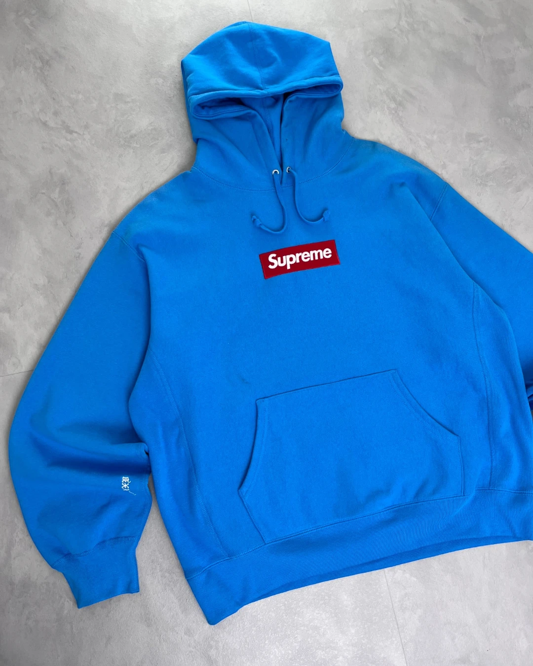 Supreme Box Logo Hoodie blue - L