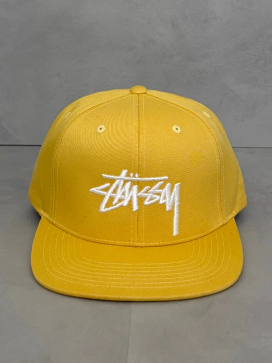 Stussy Classic Logo Snapback yellow