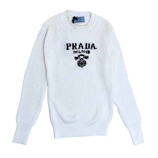 Prada Logo Jumper white - XS