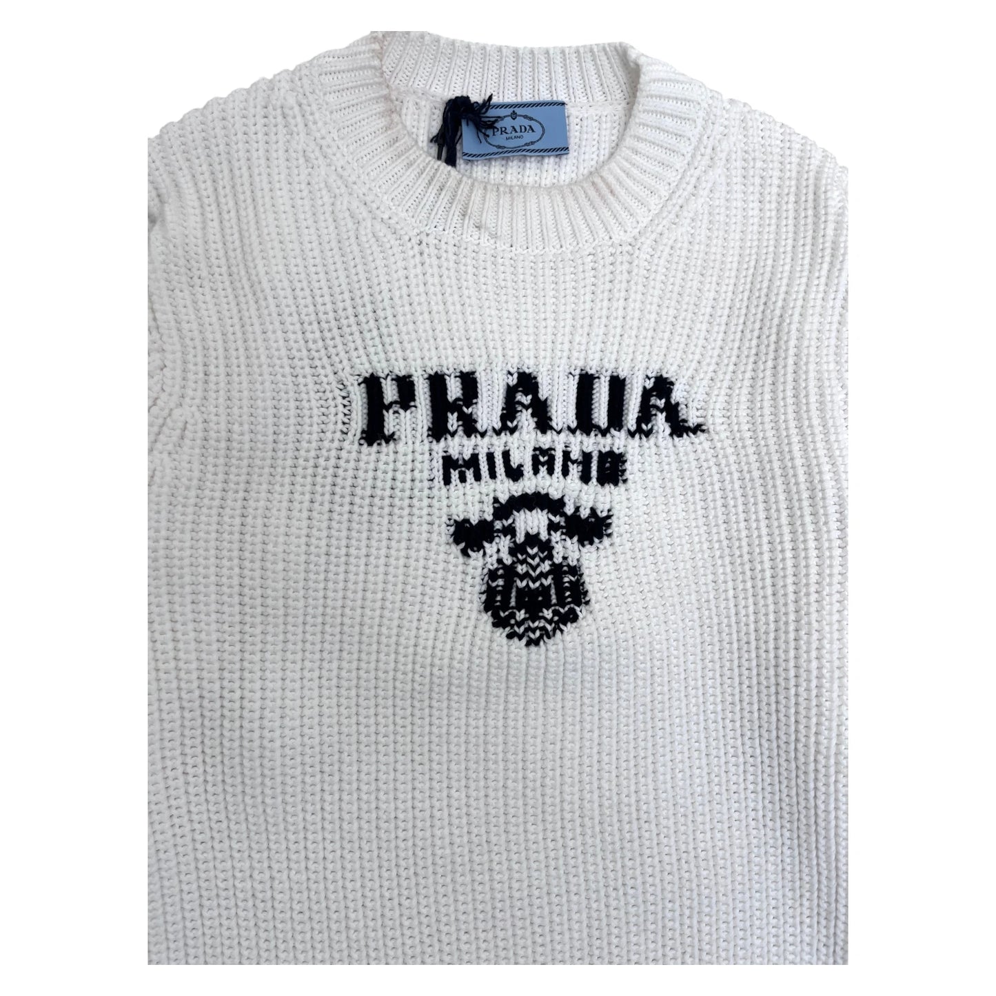 Prada Logo Jumper white - XS
