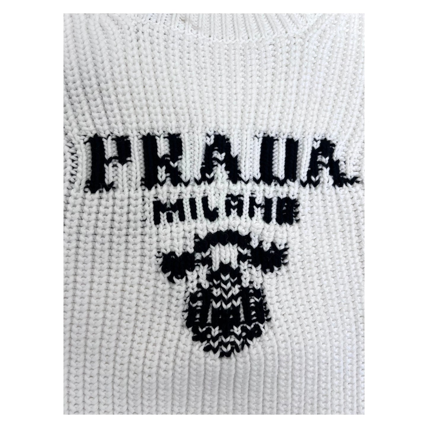Prada Logo Jumper white - XS