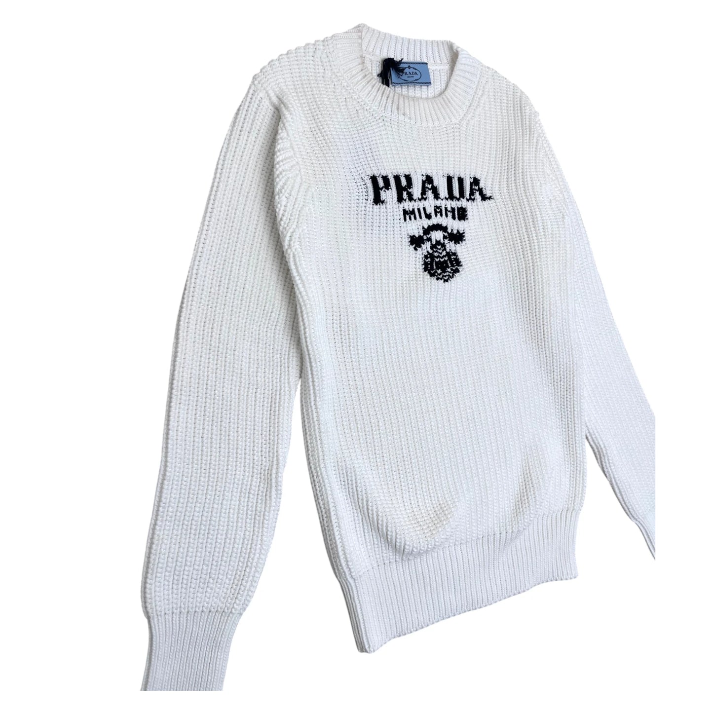Prada Logo Jumper white - XS