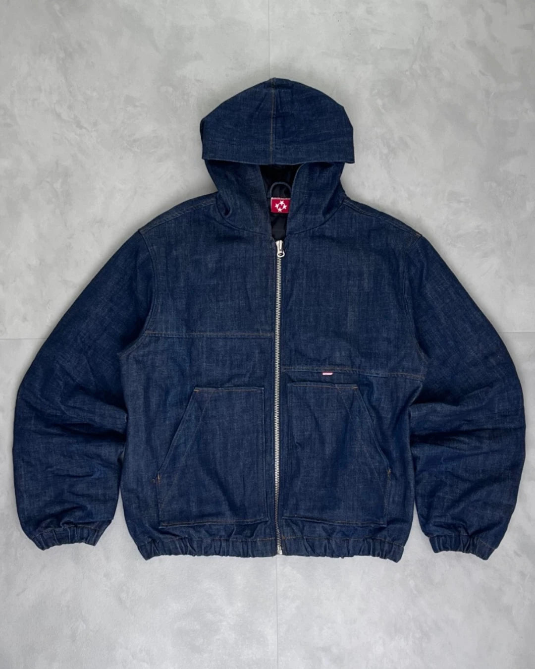 99Based Indigo Denim Zip Up Jacket – L