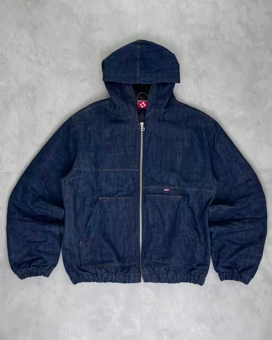 99Based Indigo Denim Zip Up Jacket – L