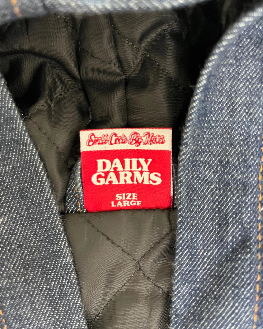 99Based Indigo Denim Zip Up Jacket – L