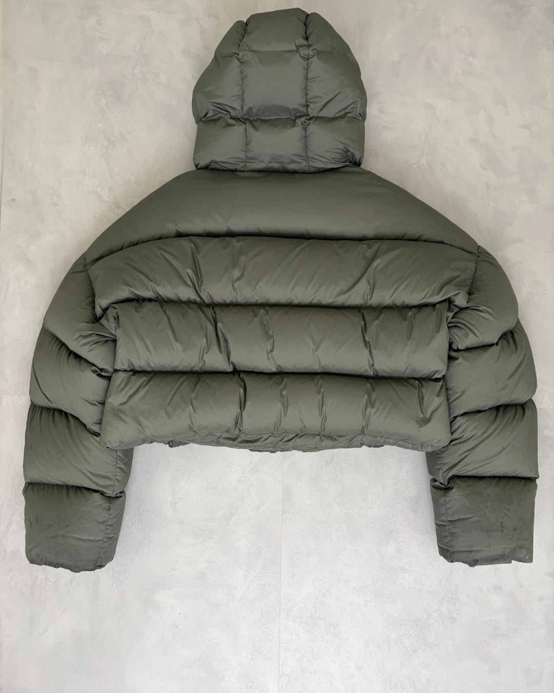 Entire Studios Cropped Puffer Jacket green - M