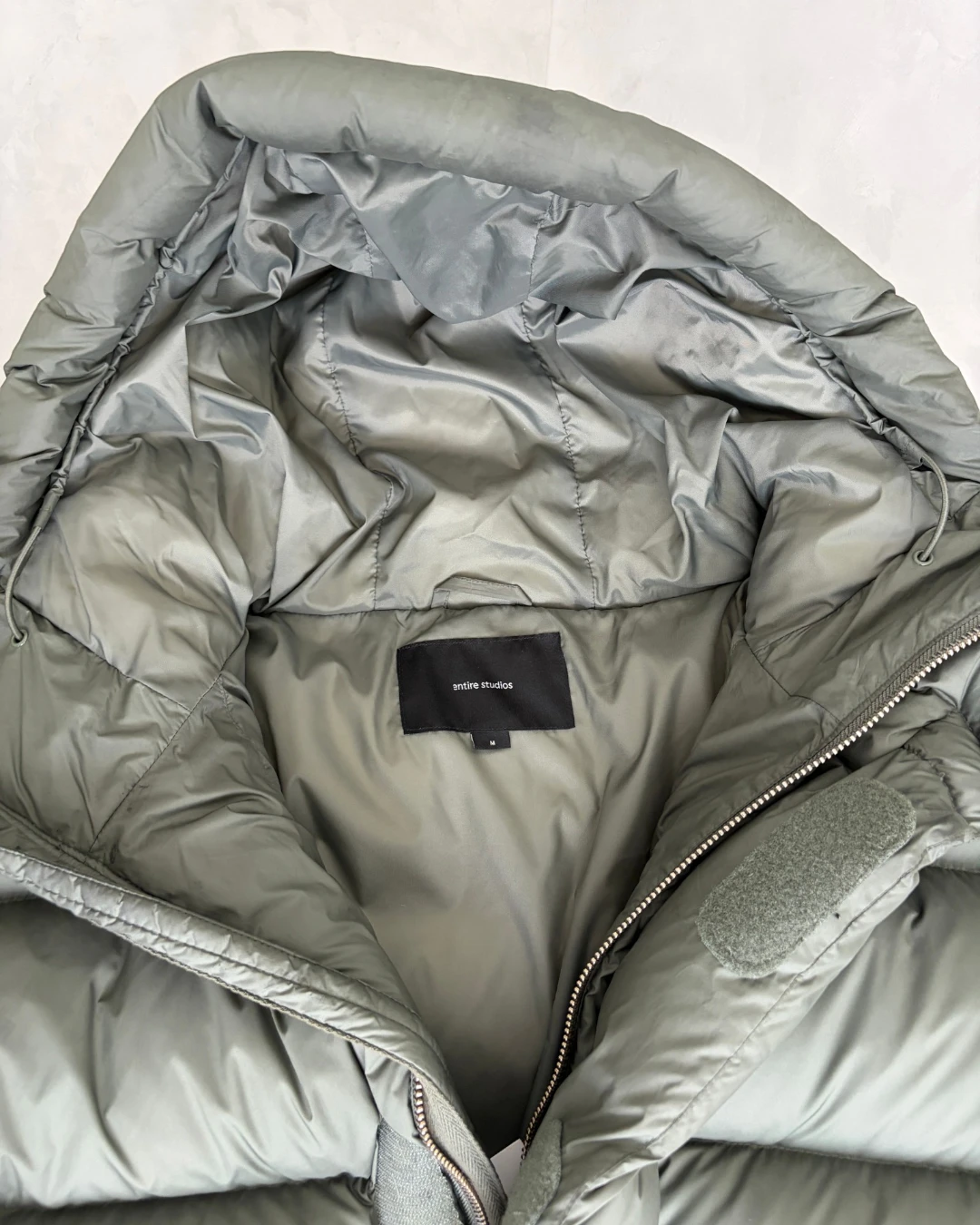 Entire Studios Cropped Puffer Jacket green - M
