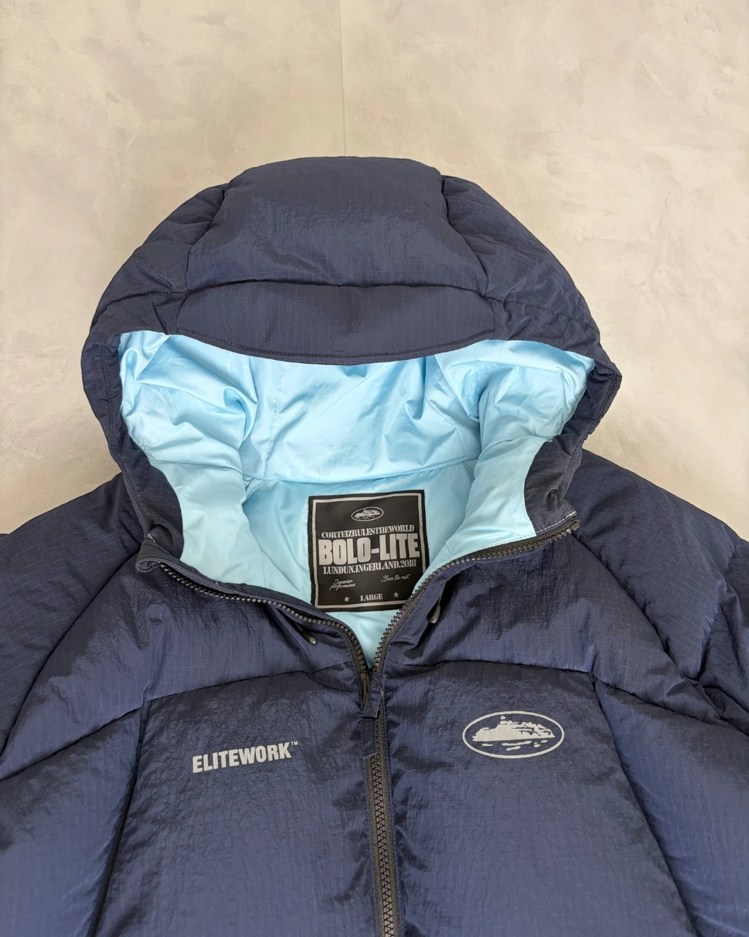Corteiz Elite Work Puffer Jacket navy – (GRADE A) / L