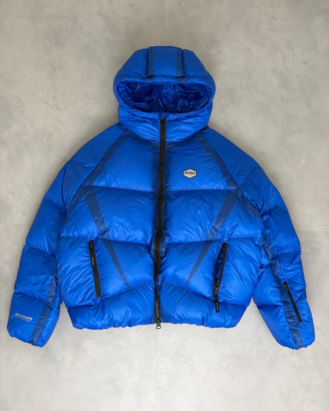 SynaWorld Translucent Puffer Jacket blue – (NEW)