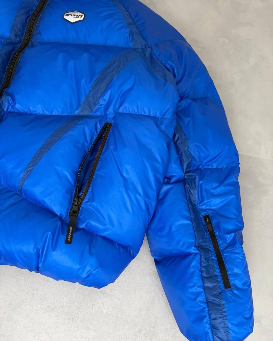 SynaWorld Translucent Puffer Jacket blue – (NEW)