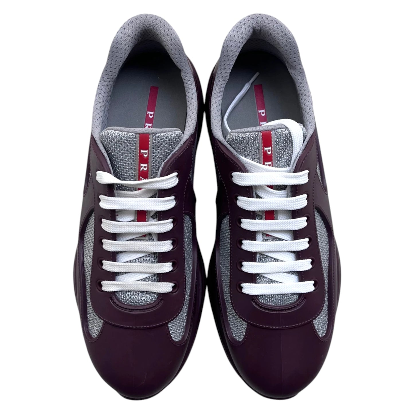 Prada Americas Cup Rubber burgundy - UK8