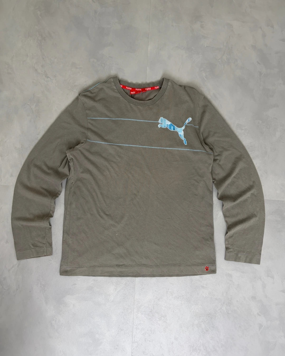 Puma Blue Logo Longsleeve grey – (GRADE A) / L