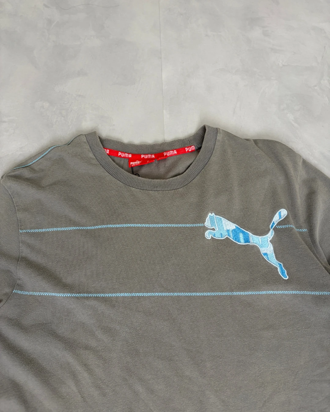 Puma Blue Logo Longsleeve grey – (GRADE A) / L