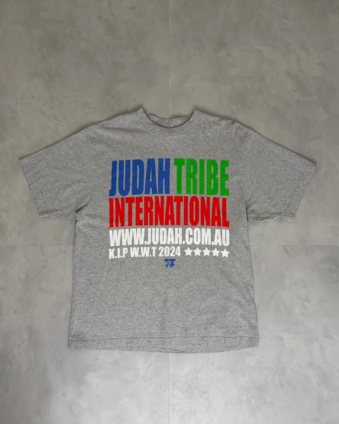 Judah Tribe Spellout T-shirt grey - L