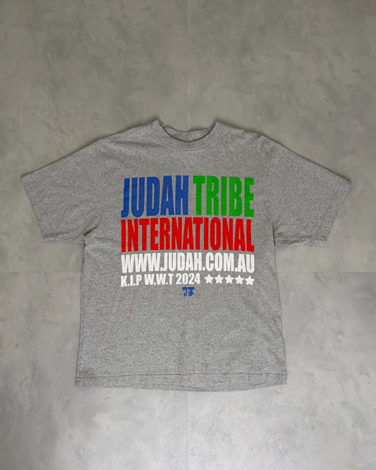 Judah Tribe Spellout T-shirt grey - L