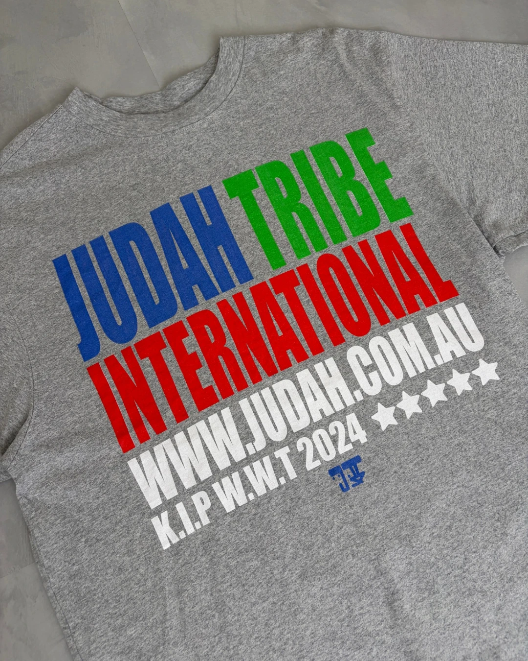 Judah Tribe Spellout T-shirt grey - L