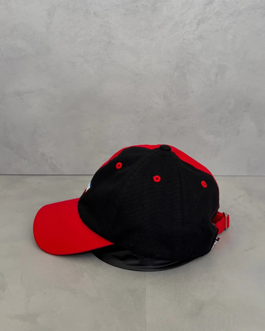 Palace Split 6-Panel Cap black and red