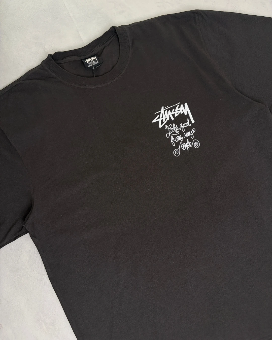 Stussy Any Angle T Shirt faded black