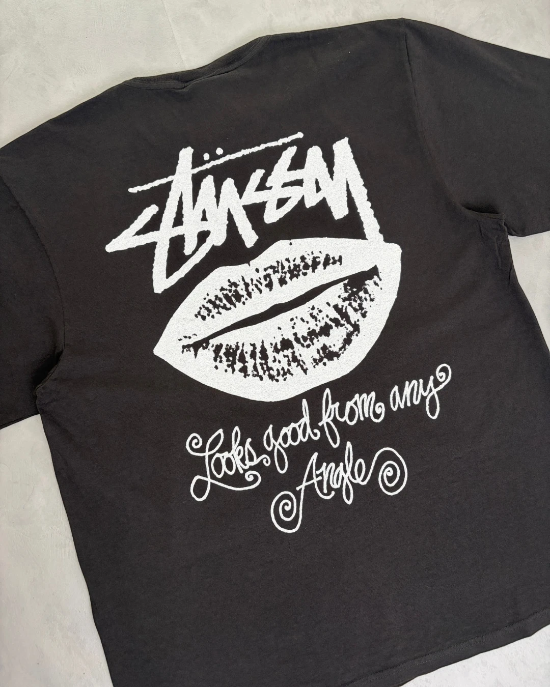 Stussy Any Angle T Shirt faded black