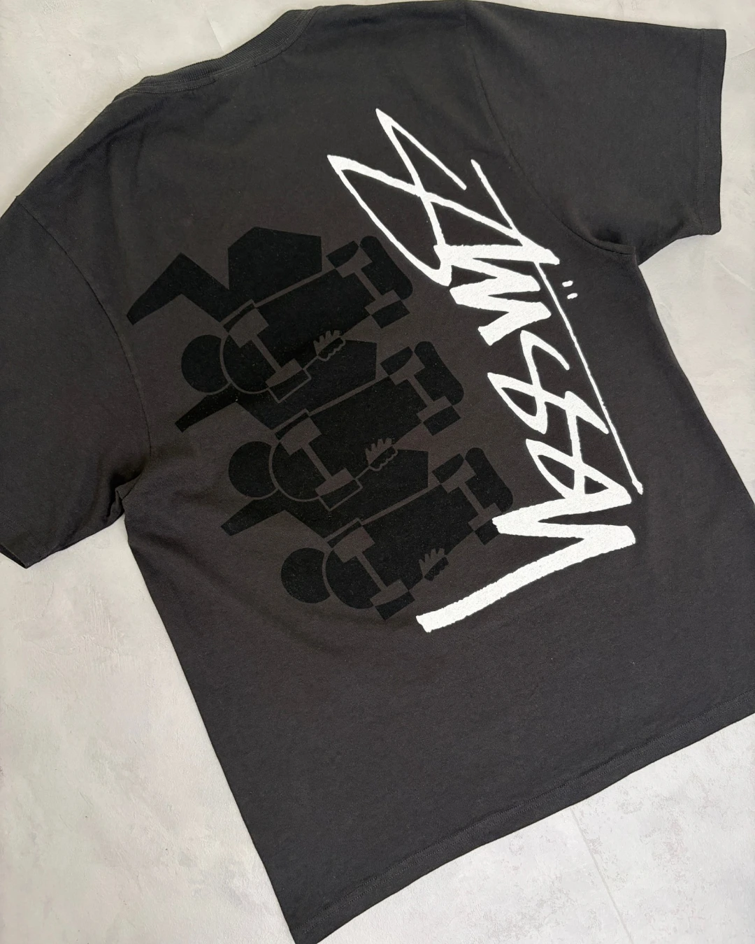 Stussy Skate Stack T Shirt faded black – (NEW) / S