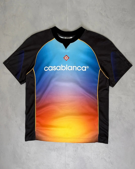 Casablanca Birdseye Mesh Printed Football Top - M