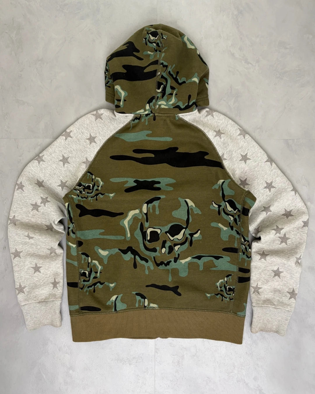 Diesel Camo Sleeve Zip Up Hoodie green / grey – (GRADE A) / 16
