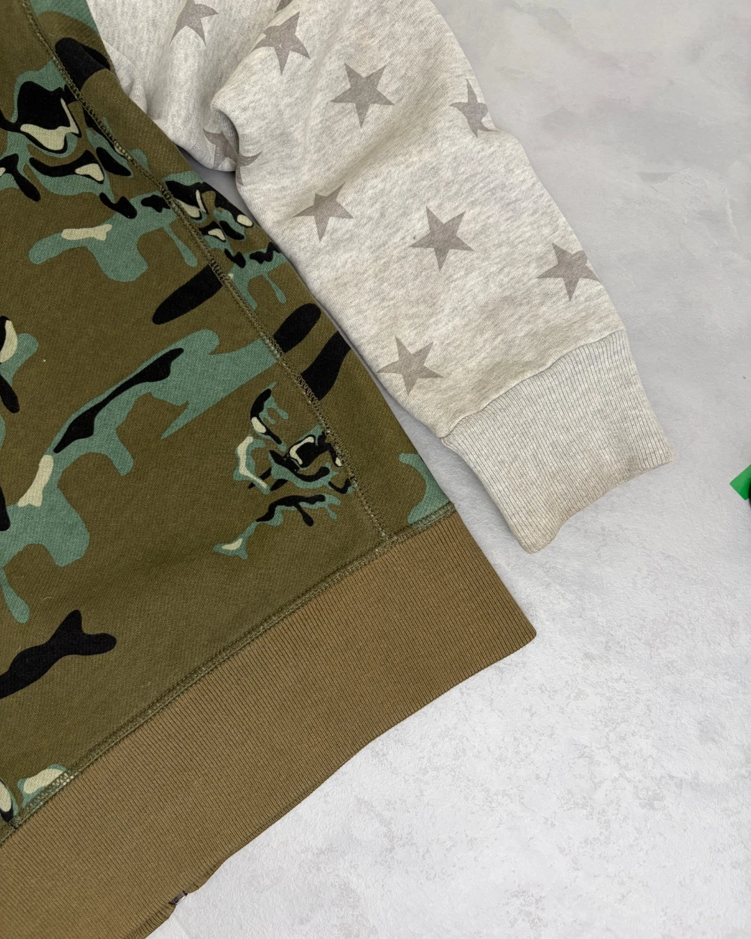 Diesel Camo Sleeve Zip Up Hoodie green / grey – (GRADE A) / 16