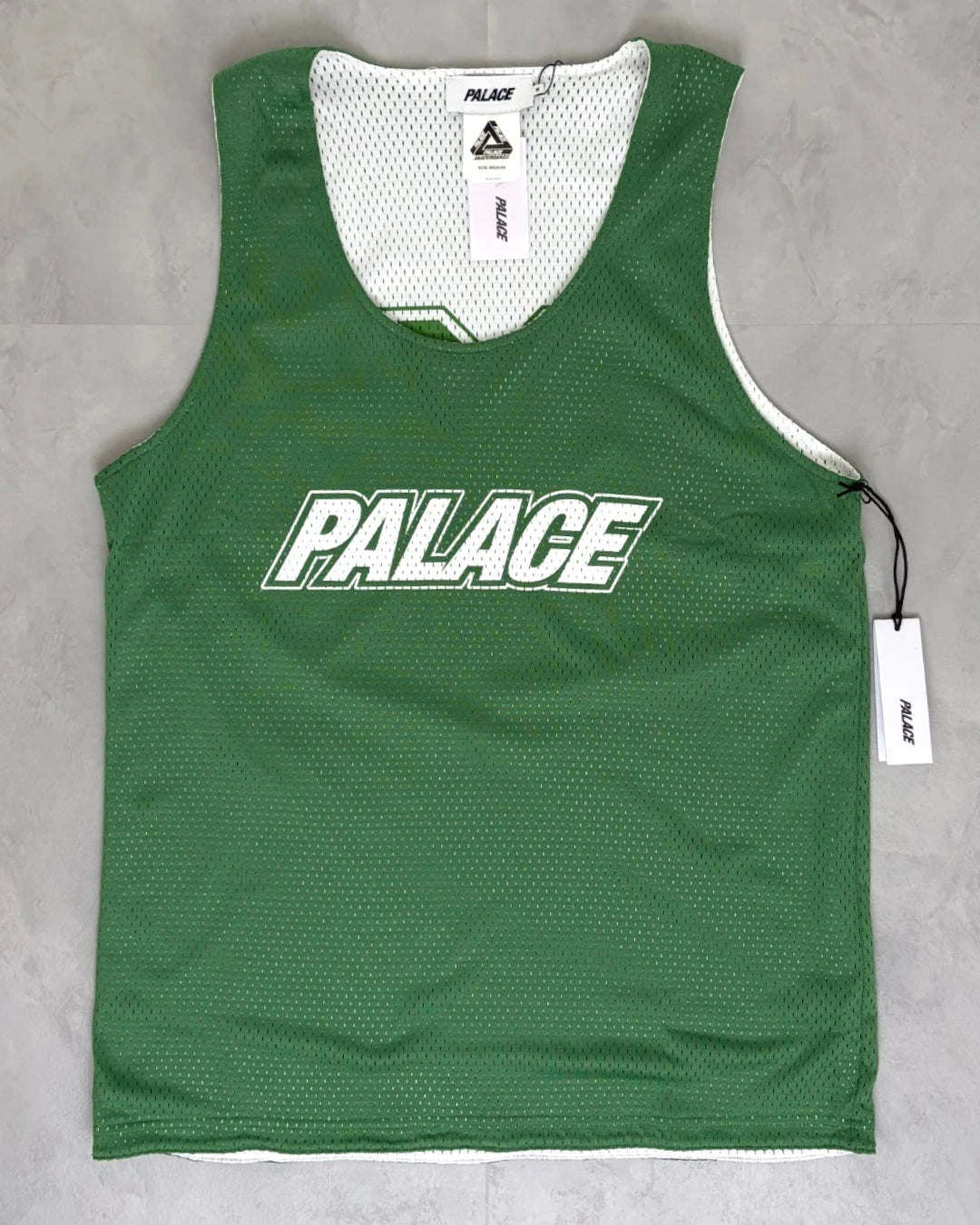 Palace Reverso Mesh Vest green|white