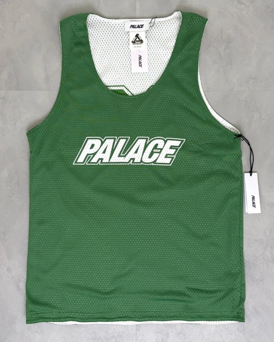 Palace Reverso Mesh Vest green|white