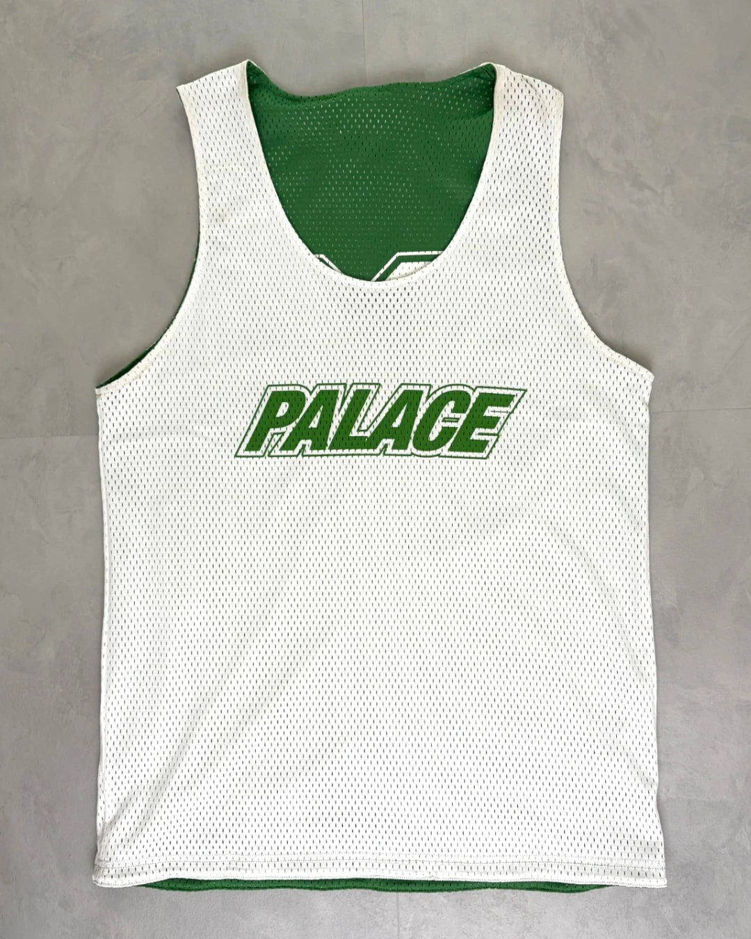Palace Reverso Mesh Vest green|white