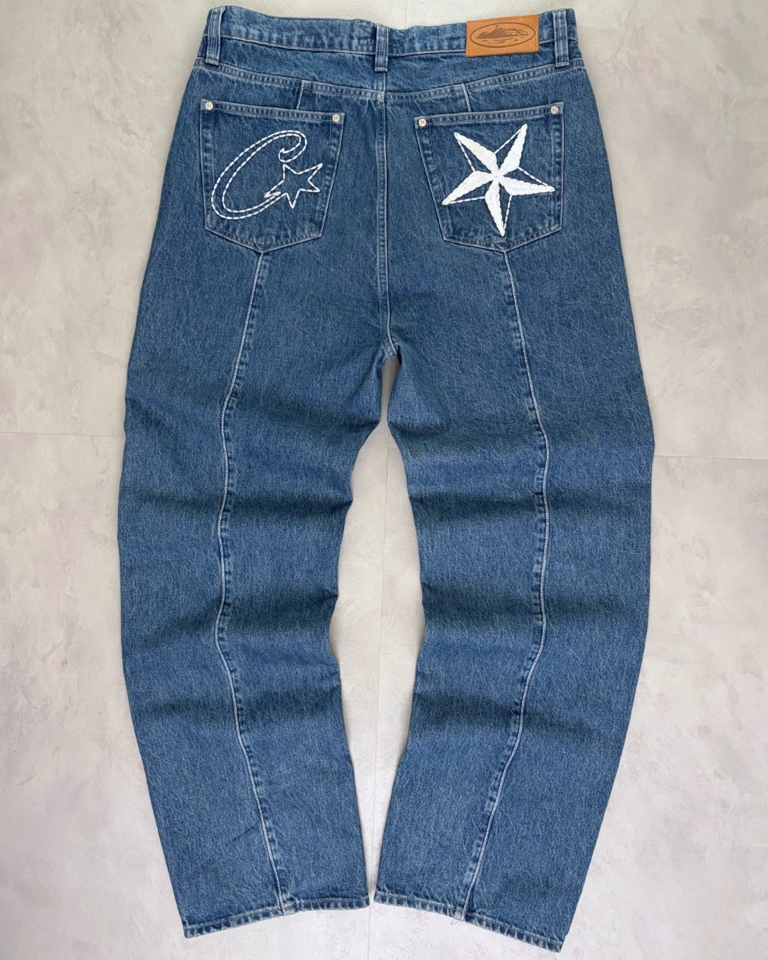 Corteiz C-Star Contrast Stitch Jeans light blue – W36