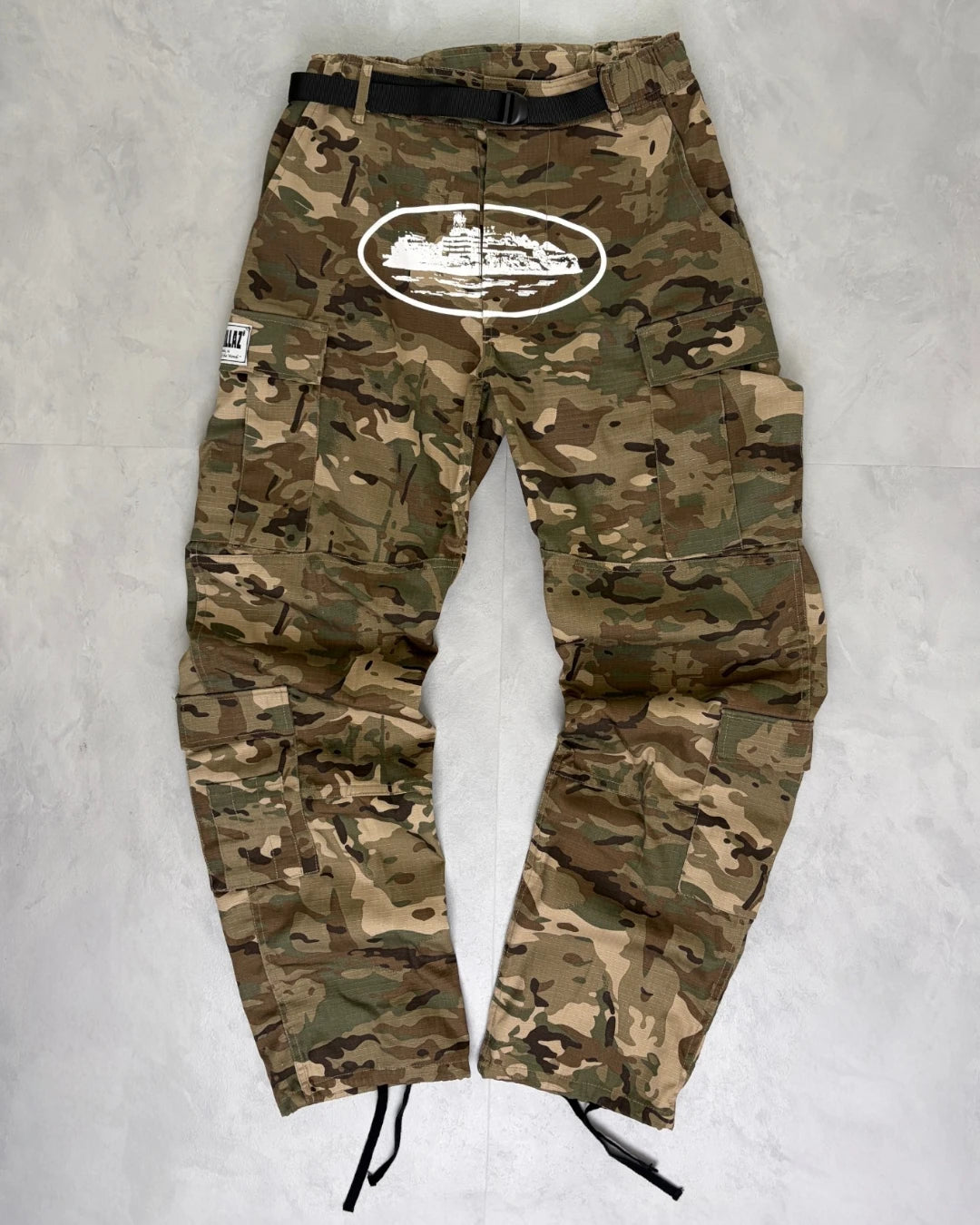 Corteiz Dutty Camo Alcatraz Cargos  – S