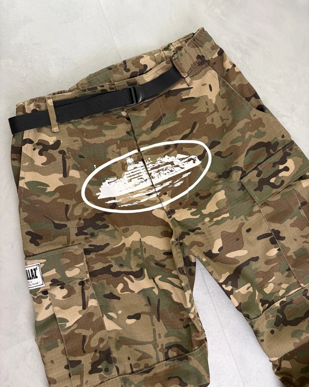 Corteiz Dutty Camo Alcatraz Cargos  – S