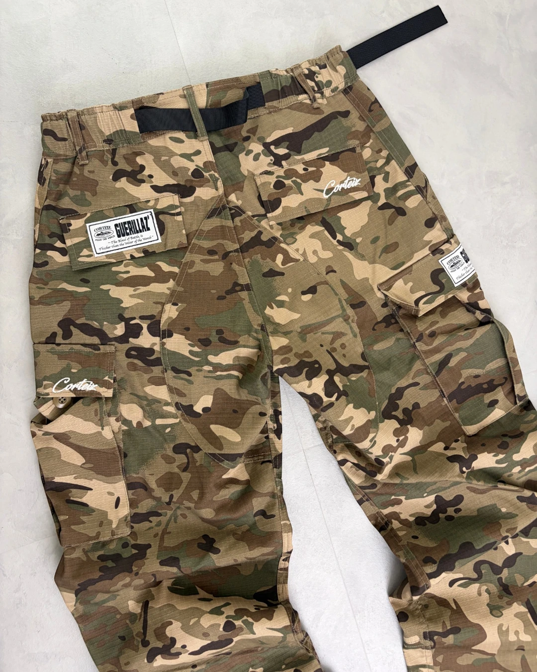 Corteiz Dutty Camo Alcatraz Cargos  – S