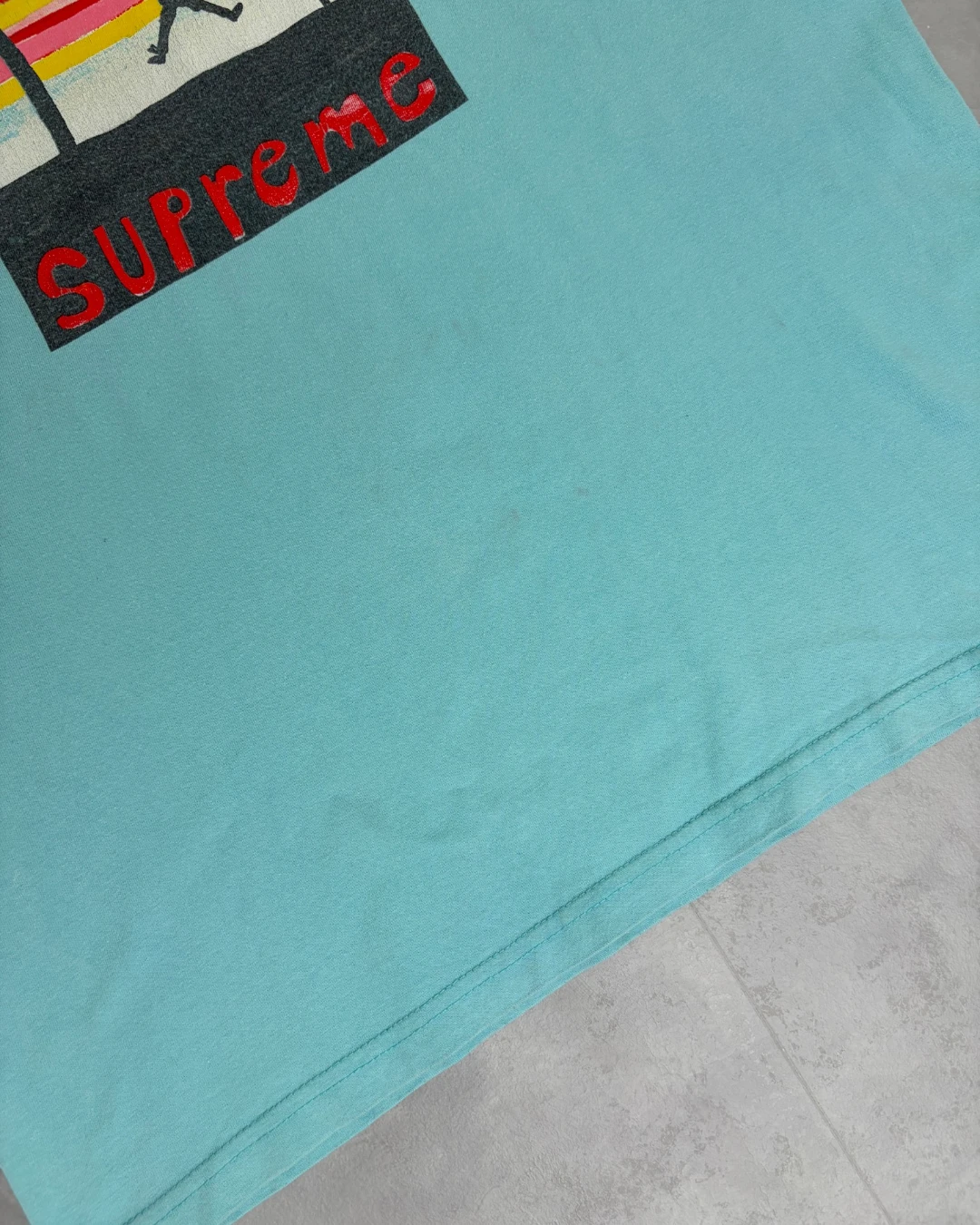 Supreme Surfer Print T-Shirt bright blue – M
