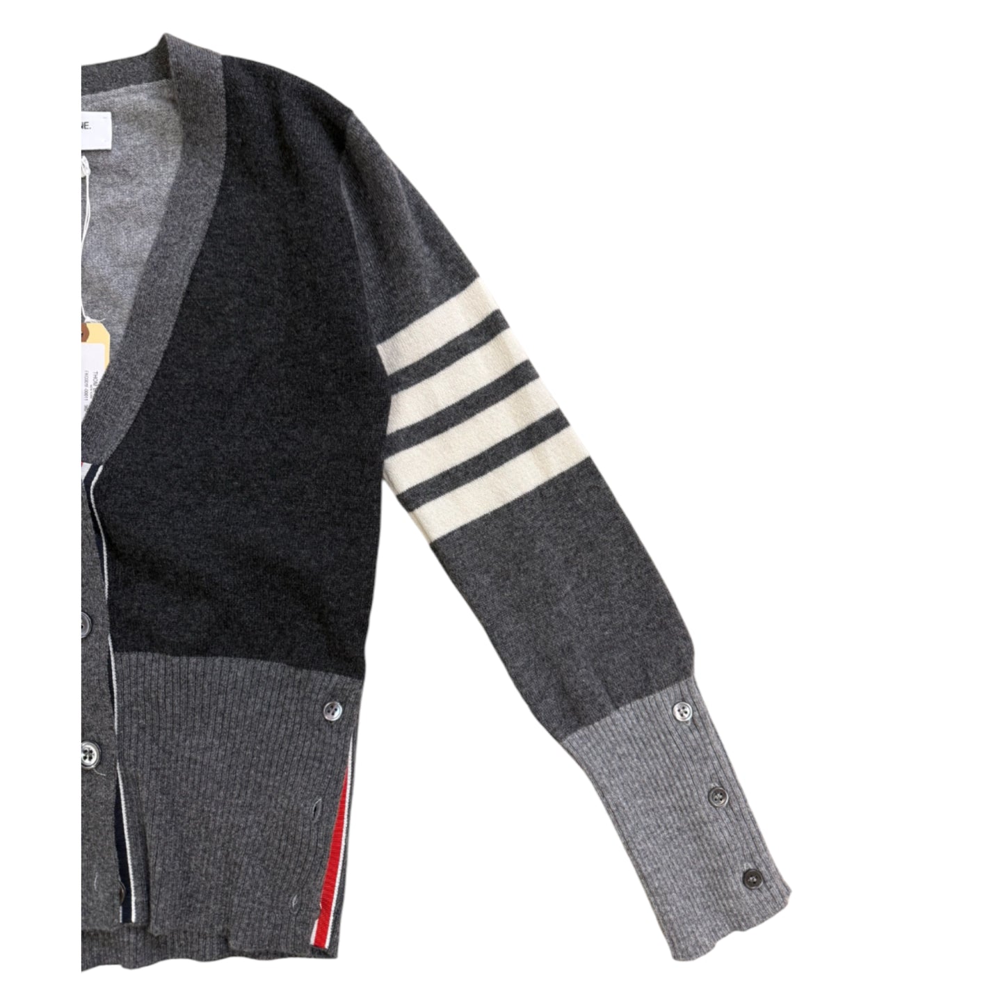 Thom Browne V Neck Fun in Cardigan - 38