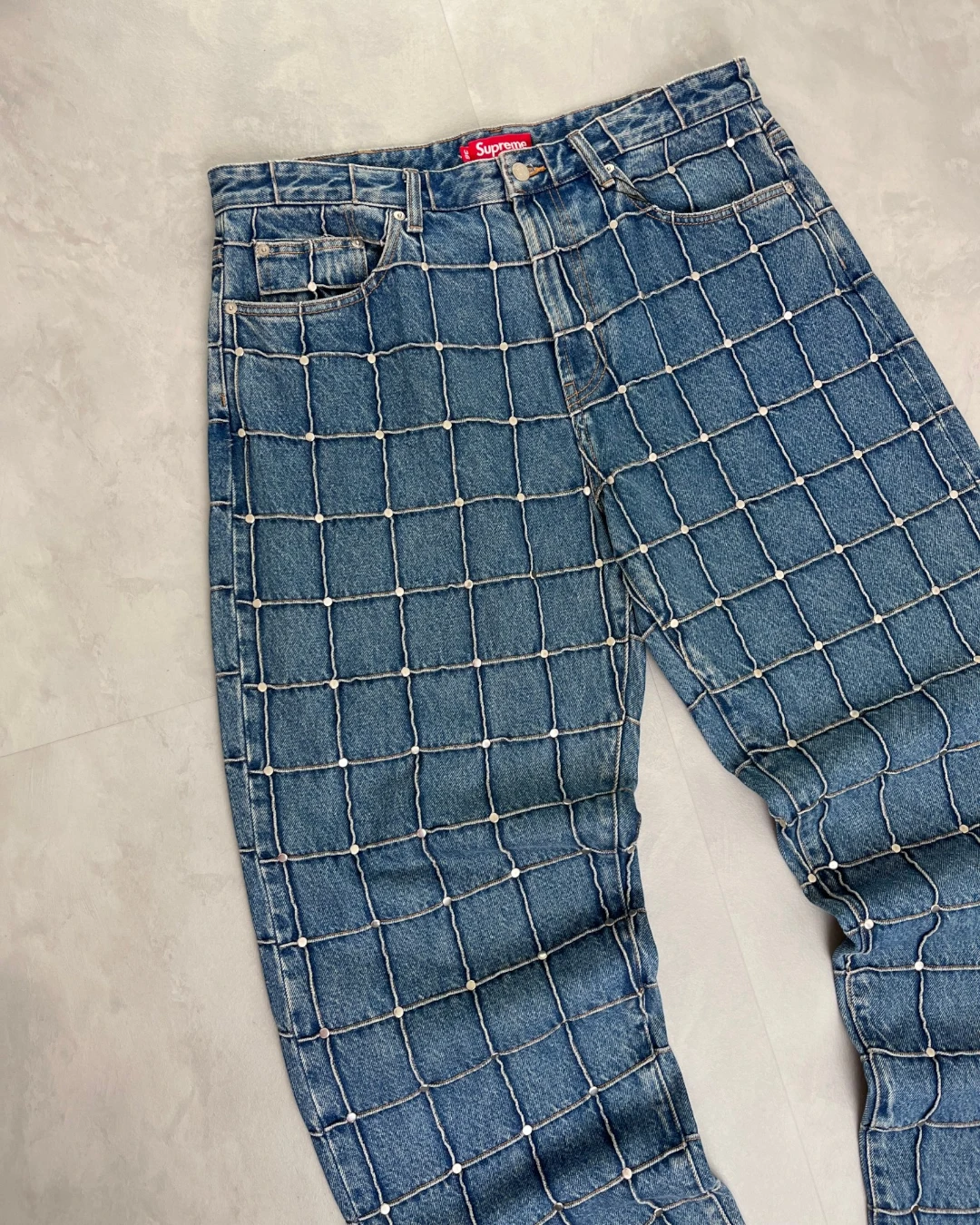 Supreme Studded Seam Jeans