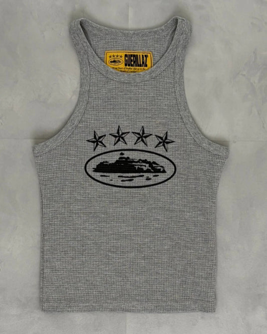 Corteiz 4 Starz Alcatraz Tank Top grey – (NEW) / L