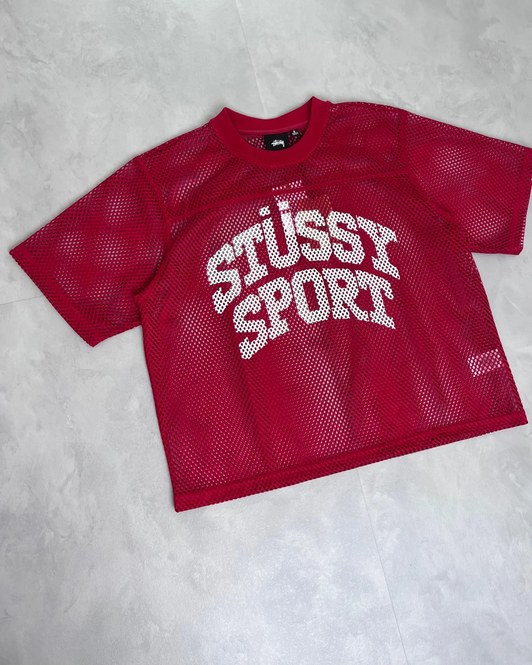 Stussy Sport Mesh Jersey red - S