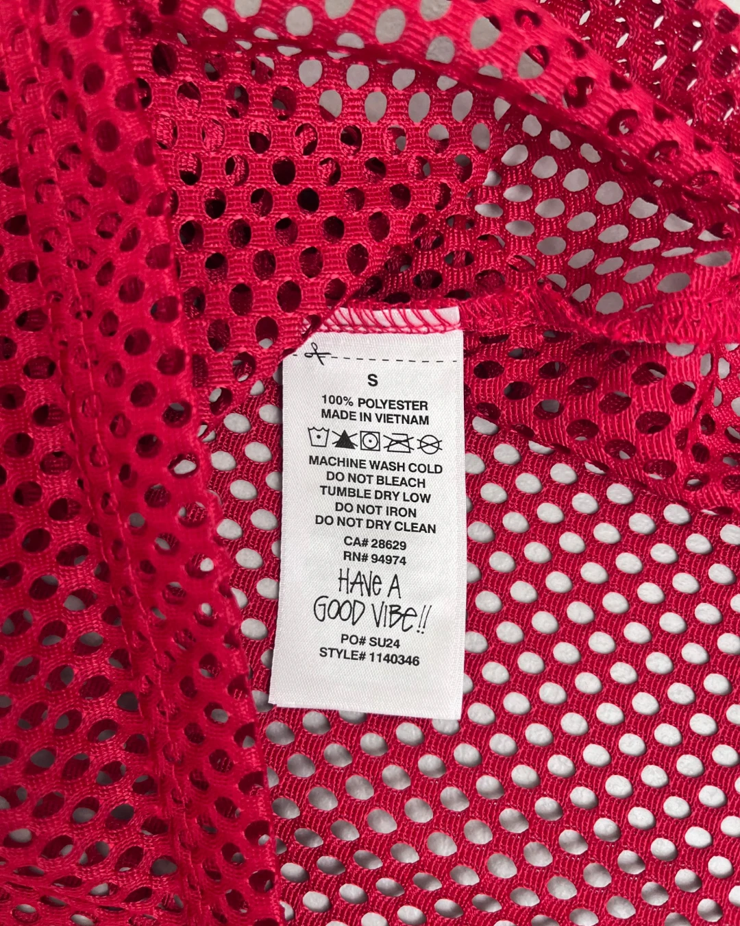 Stussy Sport Mesh Jersey red - S