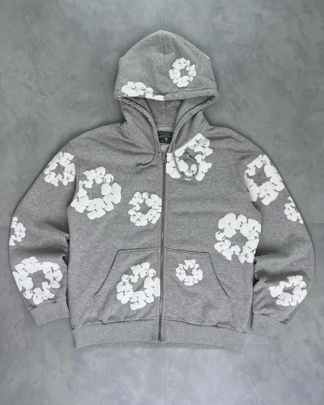 Denim Tears Cotton Wreath Zip Up Hoodie grey – S