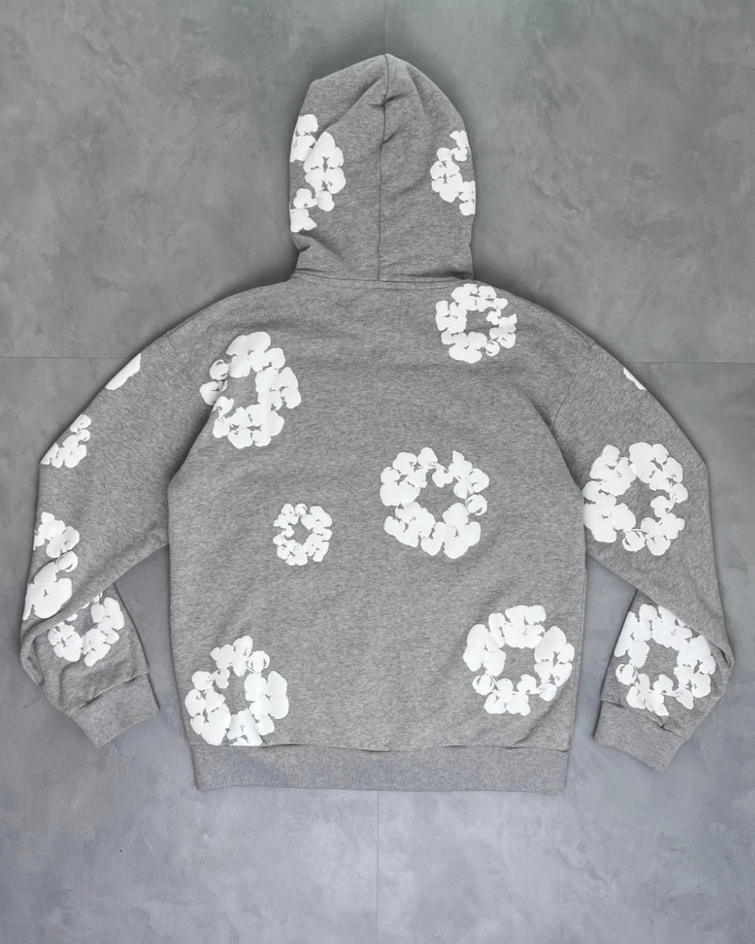 Denim Tears Cotton Wreath Zip Up Hoodie grey – S