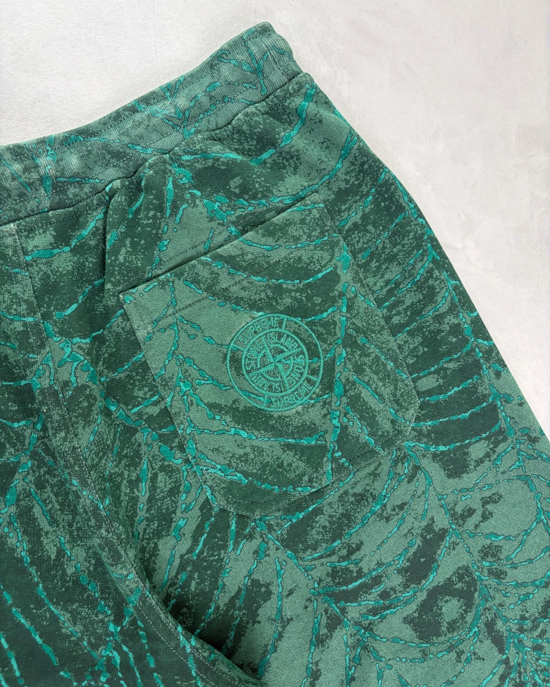 Stone Island X Supreme Spiderweb Bottoms green - M