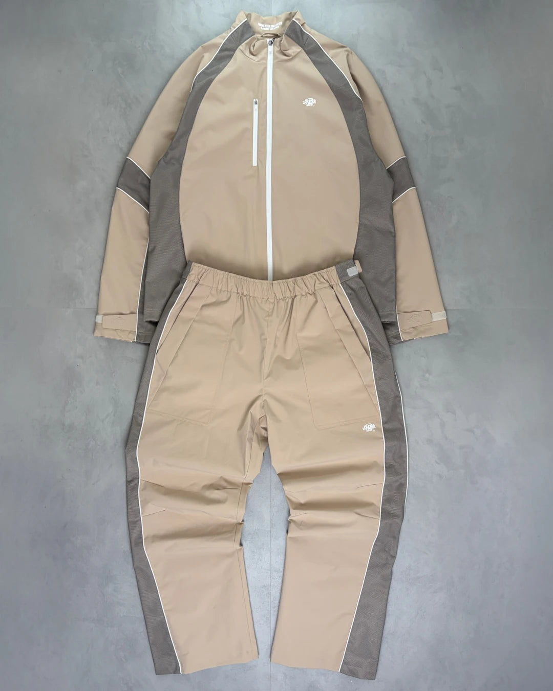 SynaWorld Moto Tracksuit Full Set beige - XXL