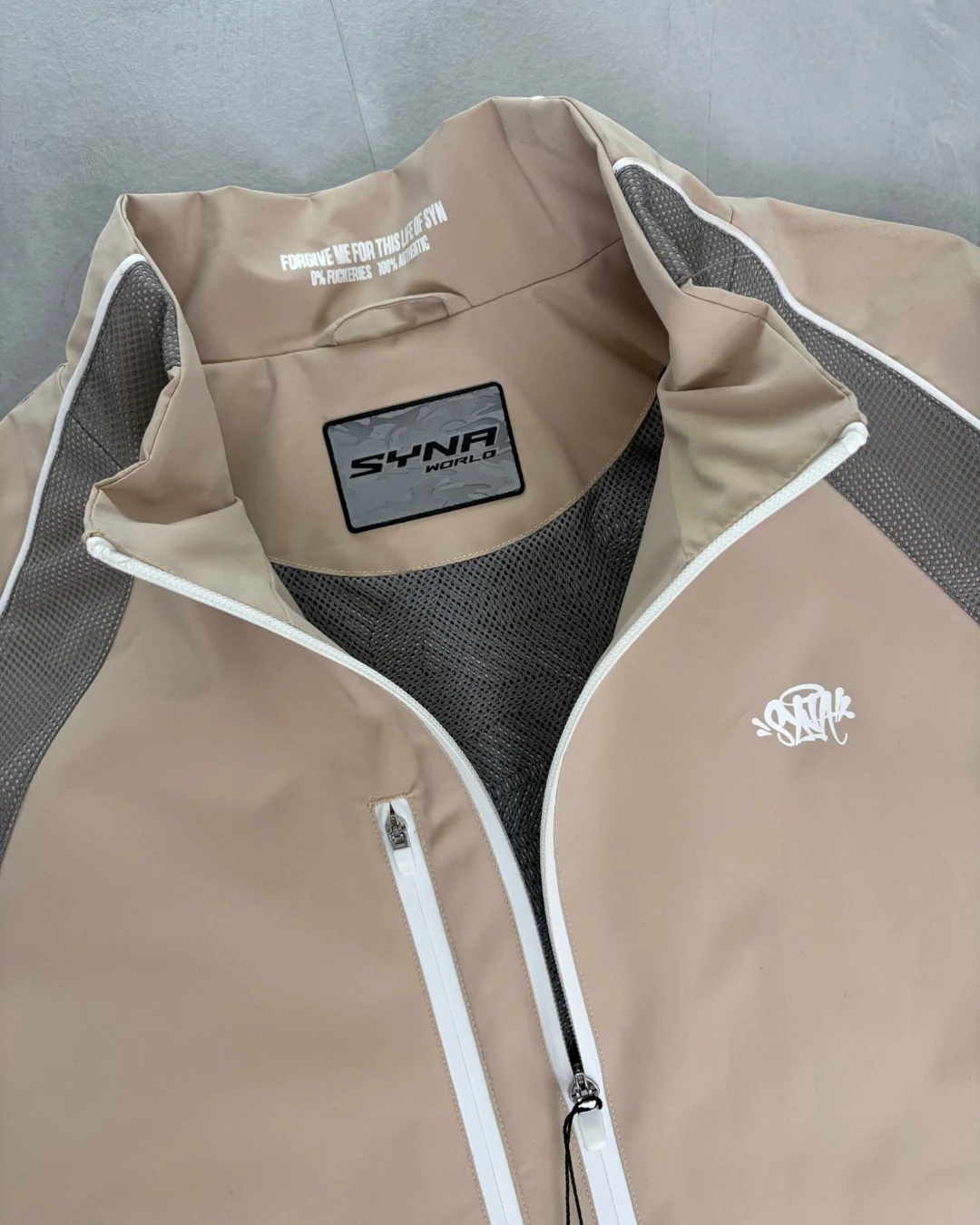 SynaWorld Moto Tracksuit Full Set beige - XXL
