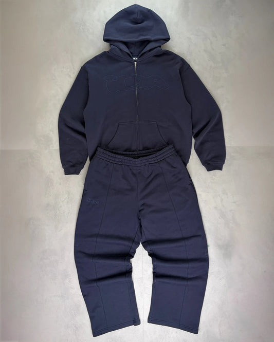 Ida Chain Stitch Full Tracksuit navy – (GRADE A) / XL