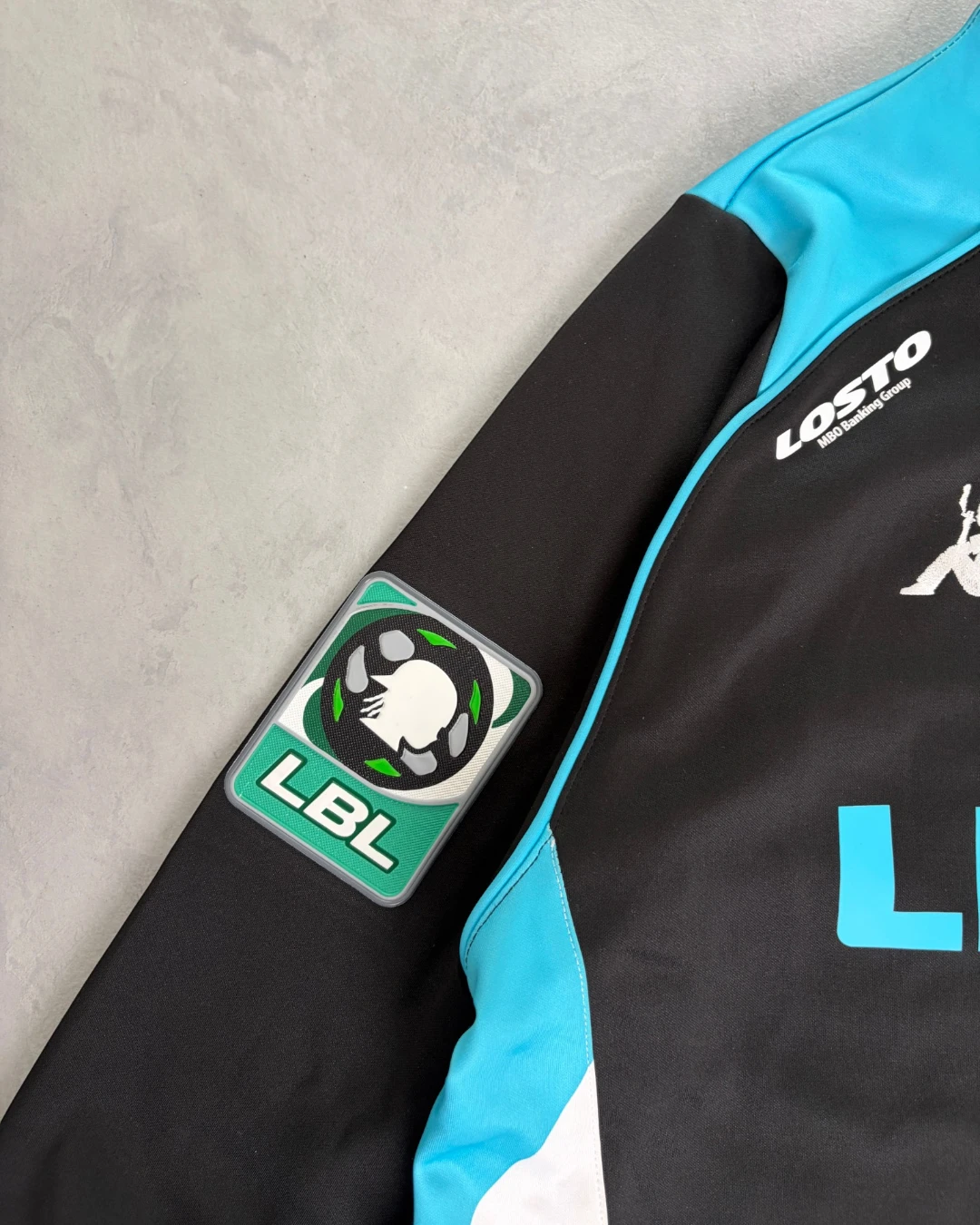 Lostboys Quarter Zip Football Jacket black / blue – L