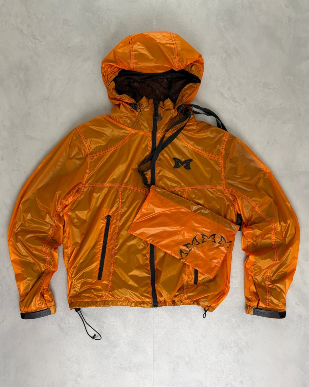 Mertra Nylon Jacket orange with Bag – (NEW) / XS