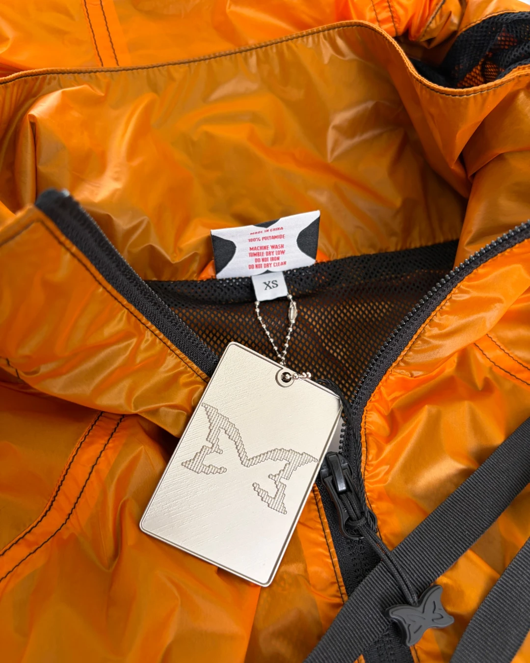 Mertra Nylon Jacket orange with Bag – (NEW) / XS